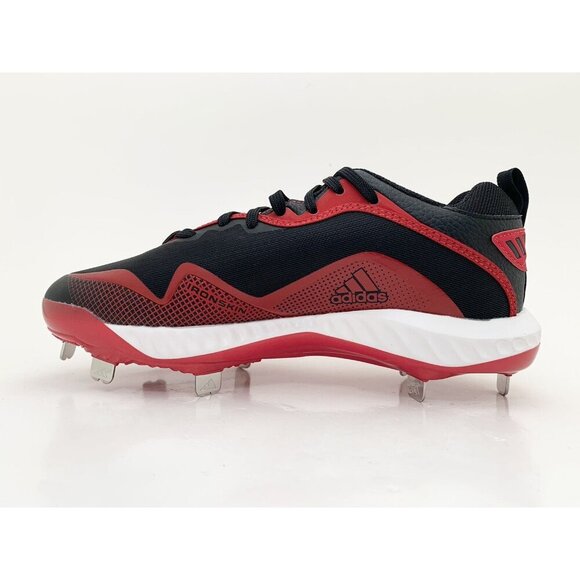 Adidas Icon 6 Bounce Baseball Metal Cleats Red Black White FV9348 Men’s Size 7.5 - Picture 2 of 11